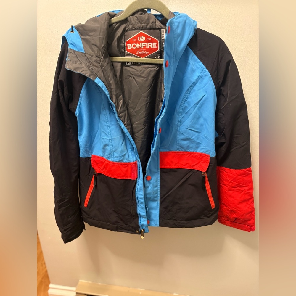 Bonfire Womens Puffer Jacket - Blue, Red, Black